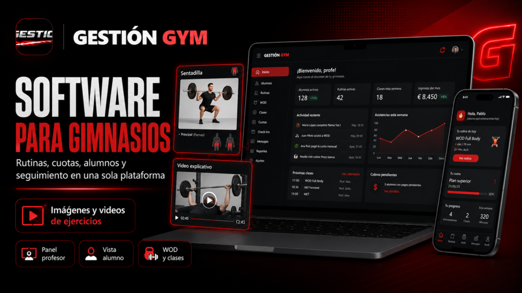 Software para gimnasios - Gestión gym